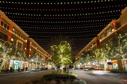 The Christmas in the Square event features the largest choreographed lights and music display in North Texas. (Courtesy Visit Frisco)