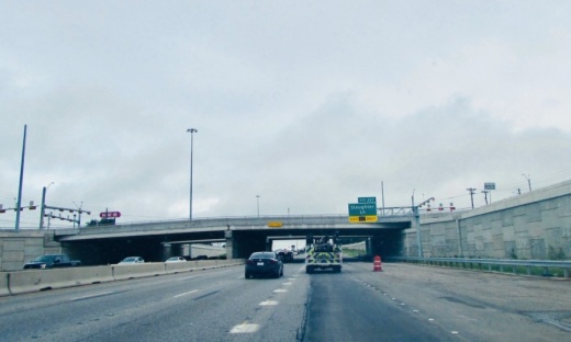 This is a view of the new William Cannon Drive bridge from I-35 in South Austin. (Nicholas Cicale/Community Impact Newspaper)