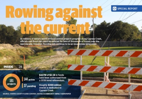The Harris County Flood Control District has begun work on channel improvements near the Timberlake Estates and Ravensway neighborhoods in Cy-Fair, which is expected to be completed in 2021. (Shawn Arrajj/Community Impact Newspaper)