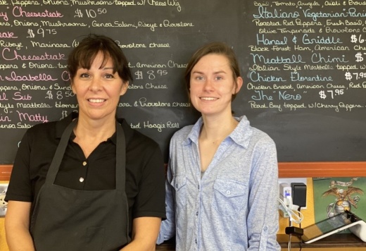 Owner Maria Polo and manager Brianna Sullivan work at the sandwich shop most days. (Brian Rash/Community Impact Newspaper)