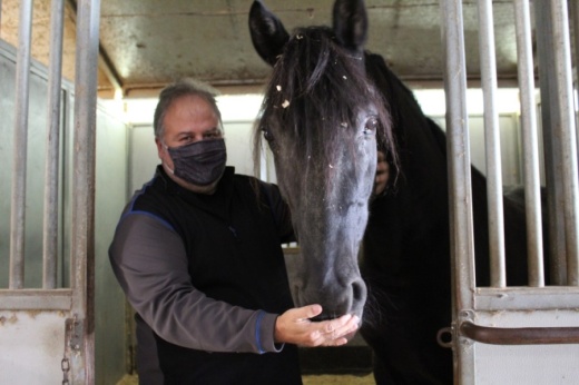 Eduardo Callegari founded Callegari Equestrian Center with his wife Candace in 1999. (Shawn Arrajj/Community Impact Newspaper)