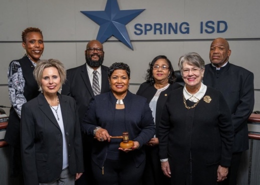 Donald Davis (top right) was first elected to the Spring ISD board of trustees in November 2015 and was re-elected in 2018. (Courtesy Spring ISD)