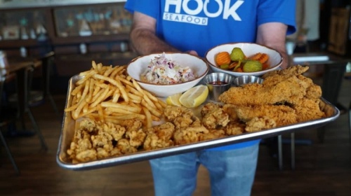 Off the Hook Seafood plans to hold its grand opening in the future, following a soft opening this summer. (Courtesy Off the Hook Seafood)