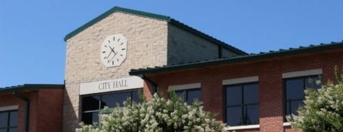 Friendswood City Hall, Friendswood stock image photo