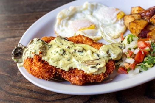 Southern Crispy Chicken & Eggs is available at brunch. (Courtesy Local Table)