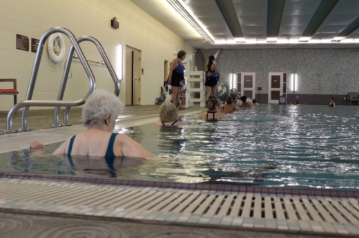 


Seniors participate in a socially distanced water aerobics class at The REC of Grapevine on Nov. 17. Senior programs have slowly begun returning to in-person classes in a limited capacity. (Sandra Sadek/Community Impact Newspaper)