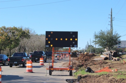 Although the effects of the pandemic on statewide transportation projects remain unclear, local projects, such as Hwy. 6, remain on track. (Claire Shoop/Community Impact Newspaper) 