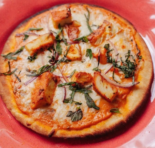 Butter Chicken Pizza is among the menu options available at Far East Pizza Co. (Courtesy Far East Pizza Co.)