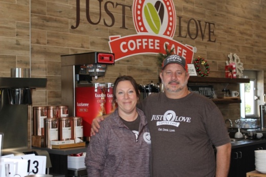 Just Love Coffee Cafe opened in Tomball in late November, owned by Tamara Hamilton and her husband, Jon. (Adriana Rezal/Community Impact Newspaper)