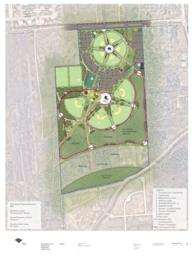Bay Colony Park option 1 (Rendering courtesy city of League City, TBG Partners)