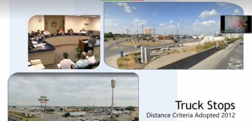 New Braunfels officials approved a proposed modification to the city’s truck-stop regulations Dec. 14. (Screenshot courtesy city of New Braunfels)