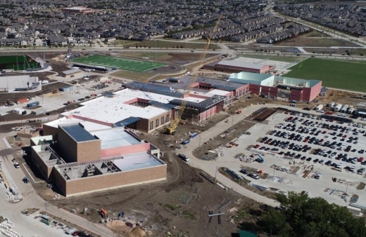 In preparation for the opening of Emerson High School, Frisco ISD has approved plans to shift school attendance zones for elementary and high schools. (Courtesy Core Construction)