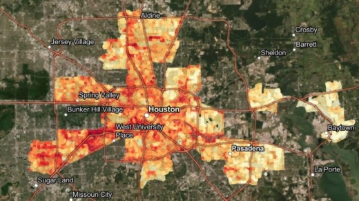 Houston heat map