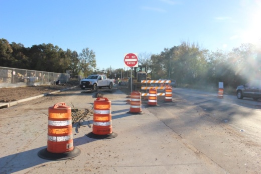 The project will widen the two-lane road into a four-lane road, add a median and improve drainage. (Photo by Laura Aebi/Community Impact)