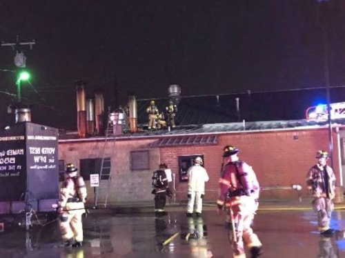 The McKinney Fire Department responded Dec. 31 to a structure fire at Hutchins BBQ. (Courtesy McKinney Fire Department)