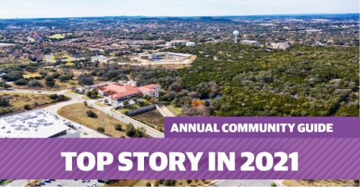 Aerial photograph of Lakeway town center