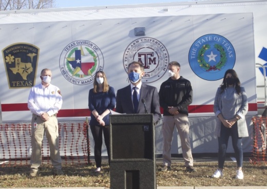 Photo of Judge Andy Brown at a press conference