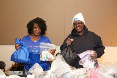 Volunteers prepare care packages for those found unsheltered and facing homelessness on the night of the point-in-time count in 2019. (Courtesy Metro Dallas Homeless Alliance)