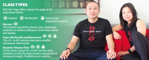 Husband and wife Michael Ngo and Jackie Sim opened Roll Out Yoga on Spring Cypress Road in June 2019. (Hannah Zedaker/Community Impact Newspaper)