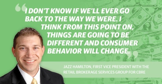 During a North Houston Association meeting Jan. 20, Jazz Hamilton—first vice president with the Retail Brokerage Services Group for CBRE—discussed how the future of retail will likely be shaped by the conveniences to which consumers have become accustomed amid the coronavirus pandemic. (Ronald Winters/Community Impact Newspaper)