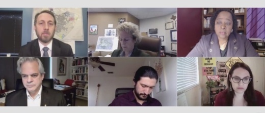 Screen shot of a meeting