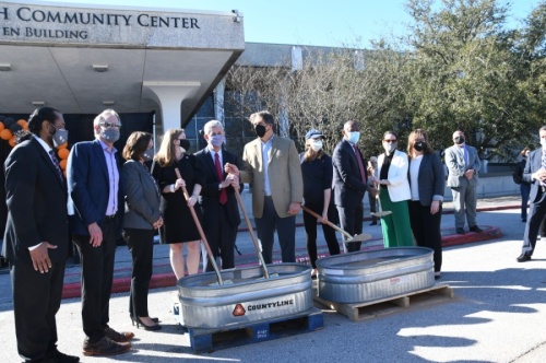 The Evelyn Rubenstein Jewish Community Center broke ground on its $50 million expansion and renovation project on Jan. 31. (Hunter Marrow/Community Impact Newspaper)