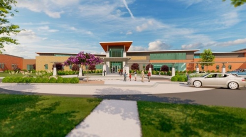 Jessica Carpenter Elementary School is one of two campuses set to open in advance of the 2021-22 school year. (Rendering courtesy Pflugerville ISD)
