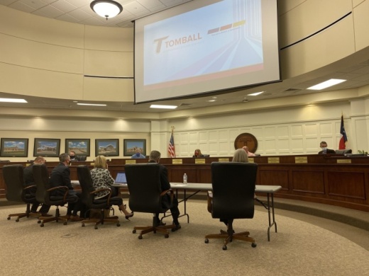 Tomball ISD board members convened in a Feb. 8 workshop meeting to discuss a districtwide COVID-19 impact update. (Adriana Rezal/Community Impact Newspaper)