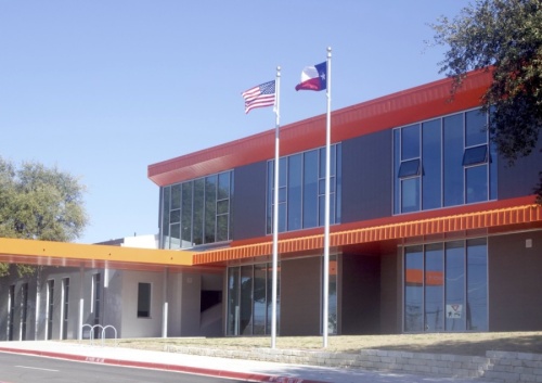 Norman-Sims Elementary School on Tannehill Lane in East Austin will hold a virtual grand opening celebration for its new school campus Feb. 11. (Jack Flagler/Community Impact Newspaper)