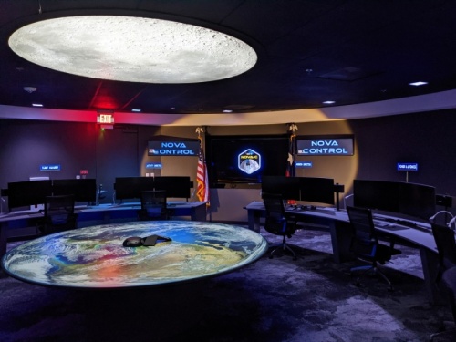 Nova Control is Intuitive Machines' new mission control room where the company will work to guide the Nova-C lunar lander to the moon as early as November. (Jake Magee/Community Impact Newspaper)