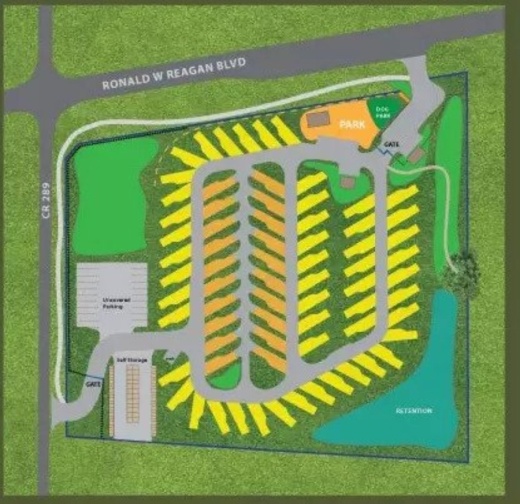 Upscale private gated RV community Reagan Ridge RV Park is coming to Georgetown in spring 2022. (Courtesy Reagan Ridge RV Park)
