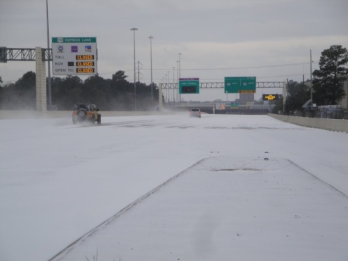Roads in and around the Meyerland area remain frozen. (Courtesy Metropolitan Transit Authority of Harris County)