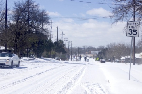 Winter weather impacted the Austin area overnight Feb. 14 and 15. (Jack Flagler/Community Impact Newspaper)