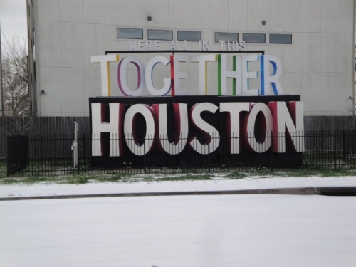 The Greater Houston area continued to see near-freezing temperatures and power outages Feb. 17. (Courtesy Houston METRO)