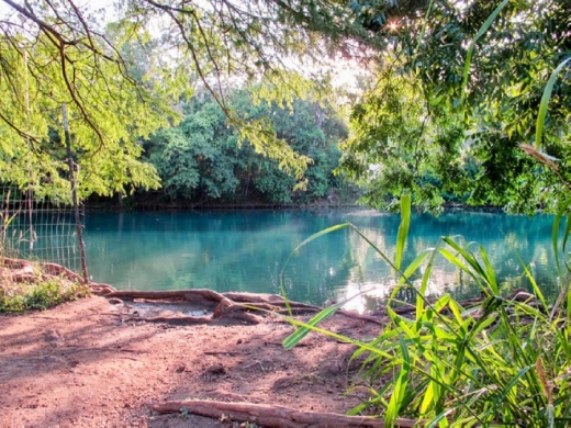 Roughly a million gallons of sewage flowed into the San Marcos River on Feb. 18. (Katharine Jose/Community Impact Newspaper)