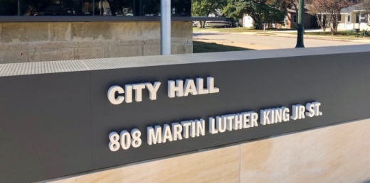 city hall sign