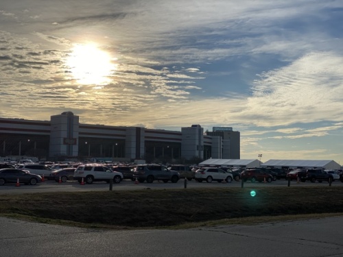 Tens of thousands of people have been vaccinated at Denton County's vaccine drive-thru clinics at Texas Motor Speedway in Fort Worth. (Courtesy Texas Motor Speedway)