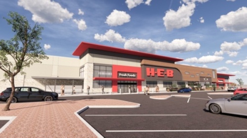 H-E-B will open a new location in the Oak Hill neighborhood of Southwest Austin in August. (Rendering courtesy H-E-B)