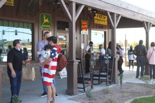 The new Cracker Barrel Old Country Store location in Gilbert had standing waits outside when it opened its doors Feb. 15. (Tom Blodgett/Community Impact Newspaper)