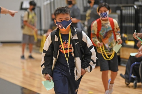 A face mask policy has been in place this school year—it states that all staff and pre-K-12 students must wear masks in common areas and in classrooms when social distancing is not feasible. (Courtesy Cy-Fair ISD)