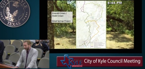 Kyle city staff answered questions March 2 about the city's ongoing design and construction of its citywide trail system. (Screenshot courtesy city of Kyle)