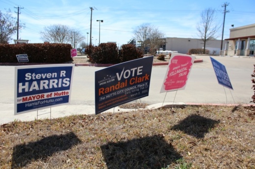 Hutto residents vote for mayoral and City Council Place 3 positions in the March 6 special election. (Megan Cardona/Community Impact Newspaper)