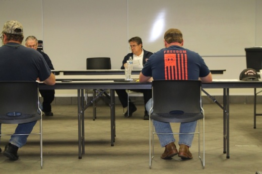 The Magnolia Volunteer Fire Department's board did not discuss personnel matters publicly at the March 8 meeting. (Eva Vigh/Community Impact Newspaper)