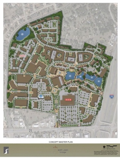 Wolf Lake Village presented a revised plan for the development March 9. (Rendering courtesy Wolf Lakes Village)