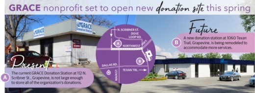 Grapevine-based nonprofit GRACE is building a new donation station to accommodate more services.