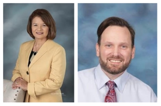 Doreen Martinez, principal of Memorial Parkway Elementary School, and William Rhodes, principal of Bryant Elementary School, have been named Texas Distinguished Principal finalists by the Texas Elementary Principals and Supervisors Association. (Courtesy Katy ISD)