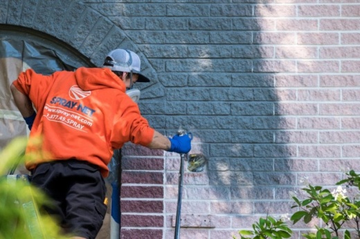 Mobile exterior painting company Spray-Net offers services in the greater north Houston area. (Courtesy Spray-Net)