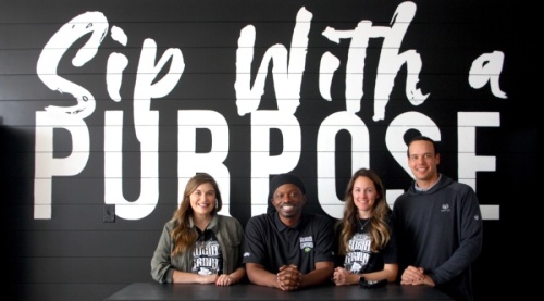 Left to right: Marketing Director Analisa Zepeda, Owner Brian Washington and Managing Partners Jen and Derek Gonseaux operate a coffee roasting company in Cy-Fair called Rugid Grind. (Photos by Danica Lloyd/Community Impact Newspaper)