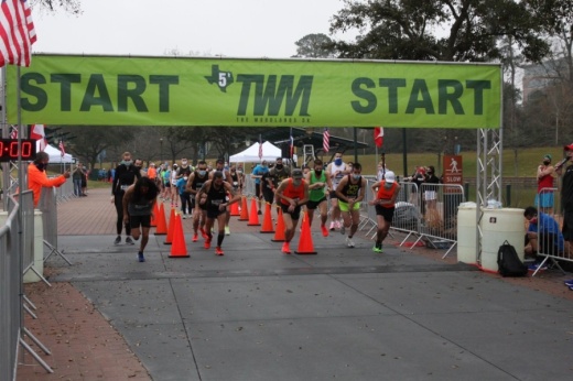 The Woodlands Marathon runners were assigned different start times based on group numbers. The 5K race and 2K fun runs took place Feb. 27. (Photos courtesy FinisherPix)