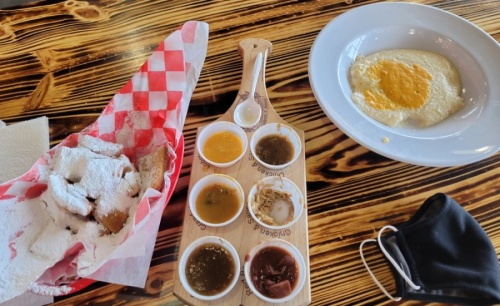 Among the popular items at The Lost Cajun are freshly made beignets. (Lara Estephan/Community Impact Newspaper)